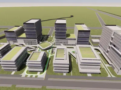 Modern City Block -A2 3D model