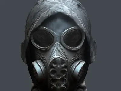 helmet Gas mask 3d model military combat Low-poly Low-poly 3D model purchase