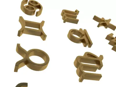 Zodiac Signs 3D model