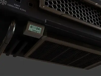 Futuristic Scifi Industry Aircon- Game Ready - PBR Low-poly 3D model