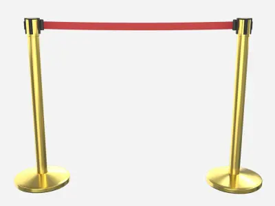 Stanchion Retractable Belt Barriers 3D model