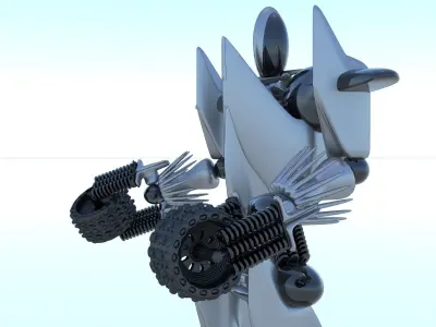 Robot Cyborg Game Caracter Sci Fi 3D model