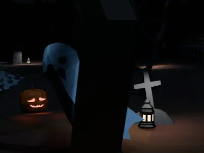 Full Halloween model pack Low-poly 3D model