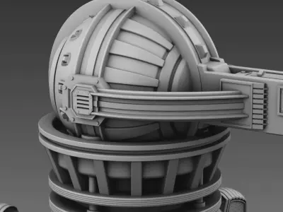 Martian turret 3D print model
