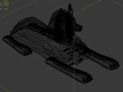 Sphinx egyptian statue of 3D model