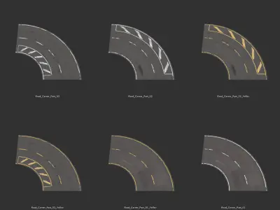 Street Builder Set Low-poly 3D model