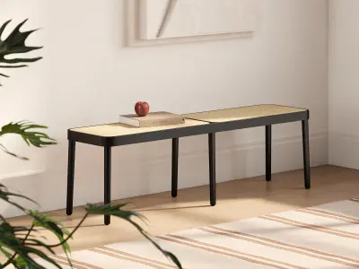Tambour Bedroom Bench 3D model