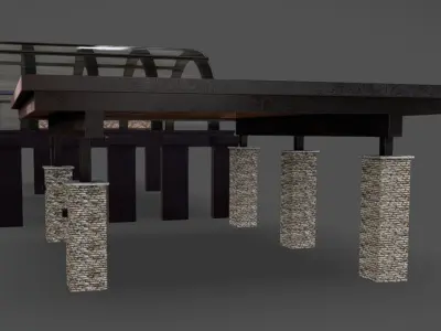 Overhang Entry 01-02-03 Low-poly 3D model