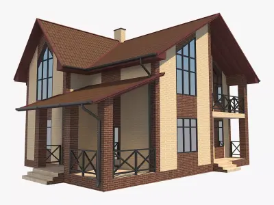 House With Interior 2 3D model