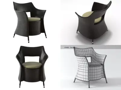 Dafne Armchair 3D model
