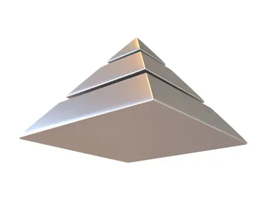 Layer Pyramid v1 004 Low-poly 3D model