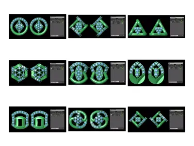100 LIGHT WEIGHT EARING TOPS  2 TO 3 GRAMS PAIR 3D print model