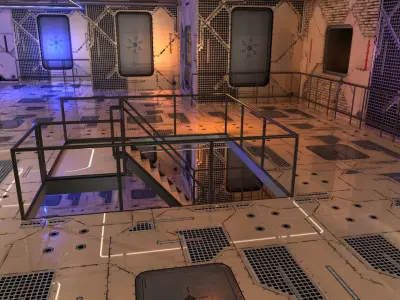 Sci-Fi Interior 501 Low-poly 3D model