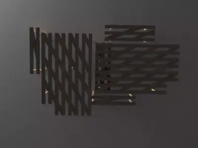 chandelier wall light with metal strips 3D model