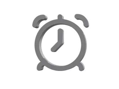 3d alarm clock Low-poly 3D model