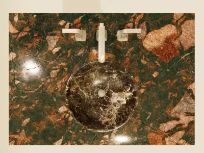 Bathroom Vanity Sink Table 3D model
