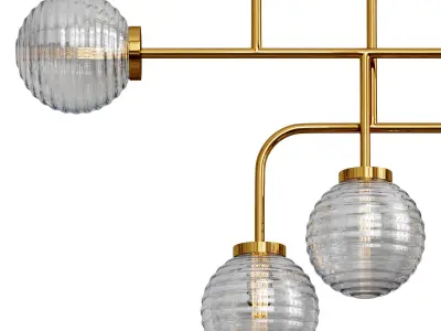 Sayre Linear Chandelier By Arhaus 3D model
