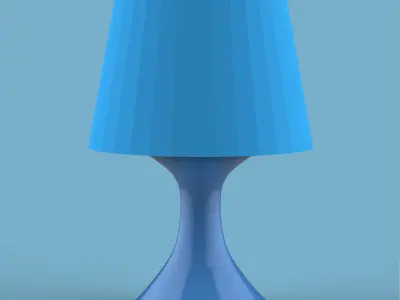 Lampan table lamp with shade Low-poly 3D model