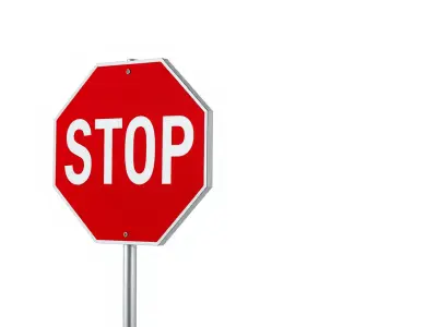 Realistic Stop Sign D Model Pack Low-poly 3D model