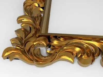 carved frame 3D model