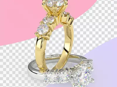 Jewelry Render Scene Setup For Cinema 4D Octane Render Pack2 3D model