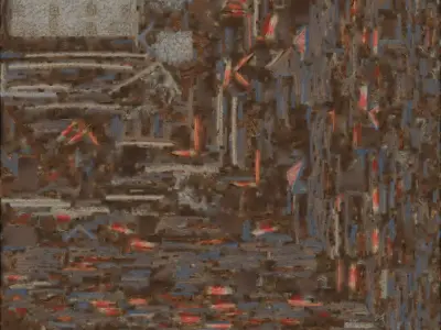 Ruined Ancient Asian Temple 3D Model - Abandoned Pavilion Low-poly 3D model