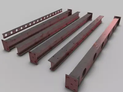 Industrial-Beams steel beams - steel beams 3D model