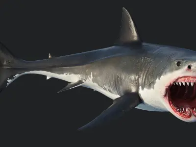  Great Shark White Animated 
