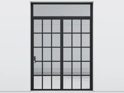 Aluminium door 296 3D model