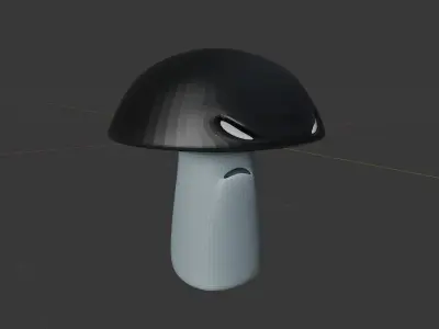 Mushroom attack -mushroom angry Low-poly 3D model