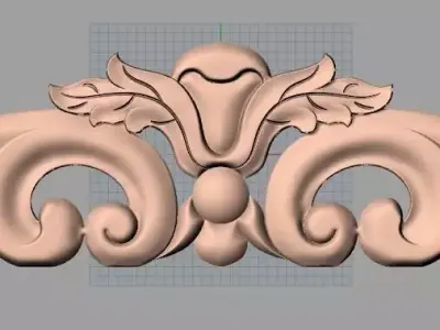 European furniture 3D relief models for CNC wood engraving E215 3D model