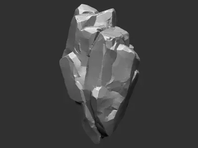 3D Suspended Mountain sculpt Zbrush 3D model