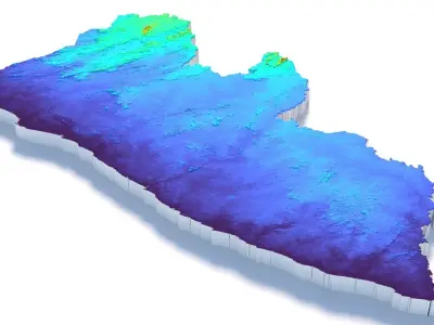Liberia Terrain Country 3D model