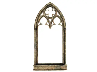 Medieval window  Low-poly 3D model