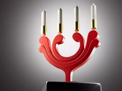 Christmas candle holder 3D model purchase