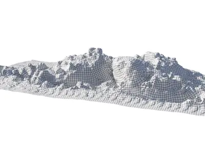 Large boulders of snow 3D model