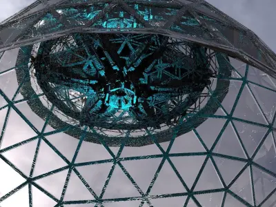 SciFi City Dome Array Base 3  3D model