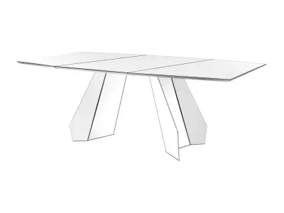 Origami 160 and 200 Dining Table 3D model