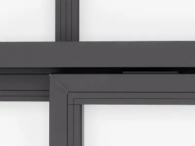 Aluminium door 7 3D model