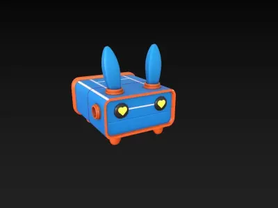 Robot Character - 4 -Textured Low-poly 3D model