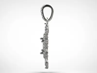 PE10 Classic Solitaire Pendant half ct CAD STL 18K  3g 3D print model