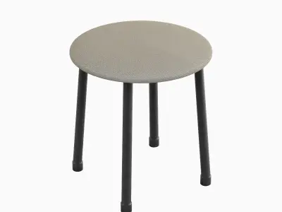 Steel Stool C Set  Low-poly 3D model
