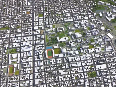 Berkeley - City 3D Model Low-poly 3D model