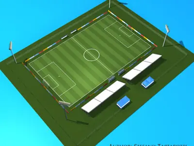 Soccer field 3D model