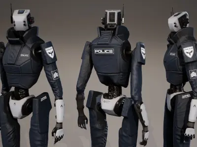Robot 3 Low-poly 3D model