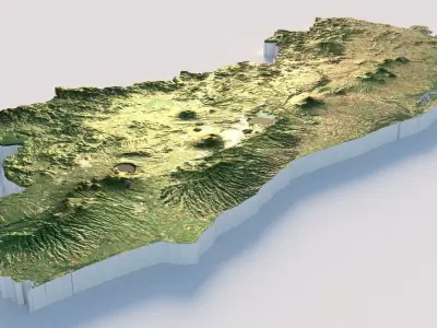 El Salvador Country Terrain 3D model