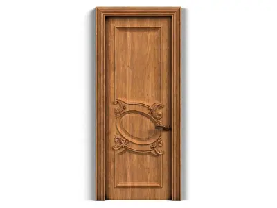Door0009 wooden door 3D model