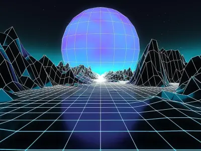 Sci-fi Environment Low-poly 3D model