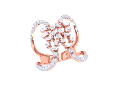Women Ring  Render 3dm STL OBJ FBX Details 3D print model 240