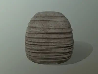 Rock Set stone beehive Low-poly 3D model